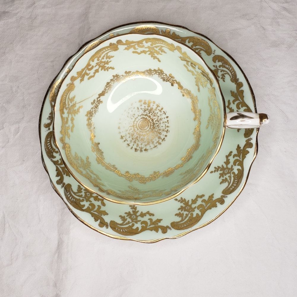 Paragon 50s Mint Green Teacup Saucer